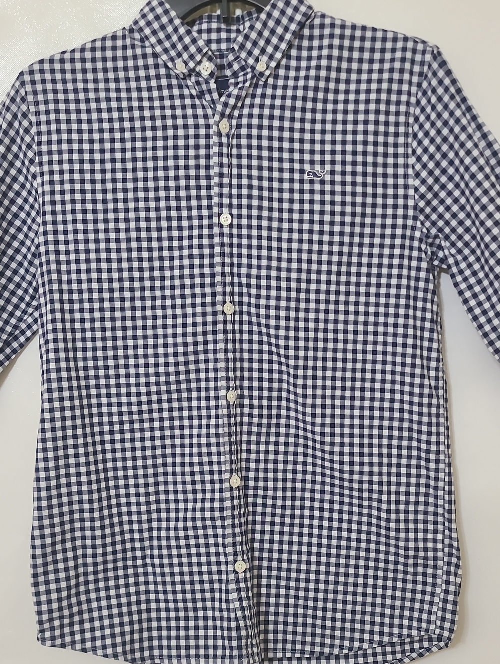 Vineyard Vines Boys Navy and White 100% Cotton Button-Down Shirt  Large (16)